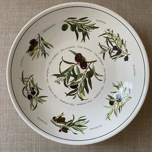 Williams Sonoma 13" Serving Pasta Bowl Olives Olea Europaea Made in Portugal